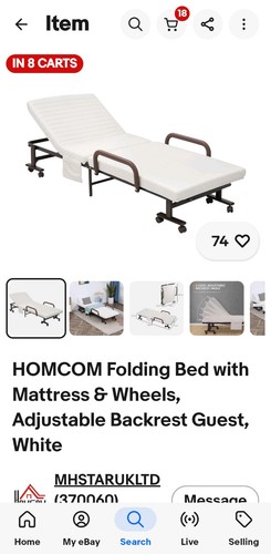 Homcom folding bed with - folding,