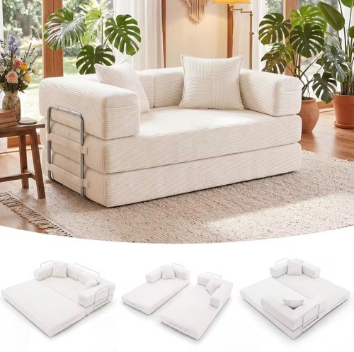 Seater corduroy sofa bed - 2,