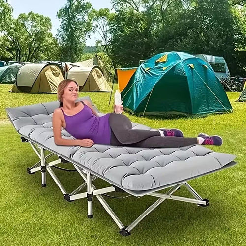 Portable folding camping bed - camping,