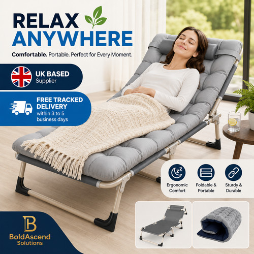 Folding camping bed heavy - camping, duty