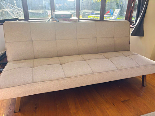 Grey convertible folding futon - folding,