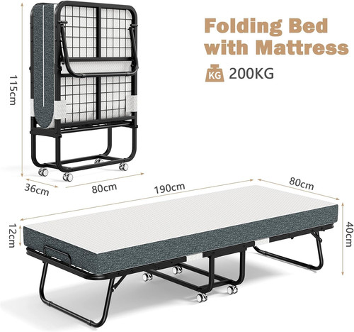 Luxury folding bed frame - frame, with